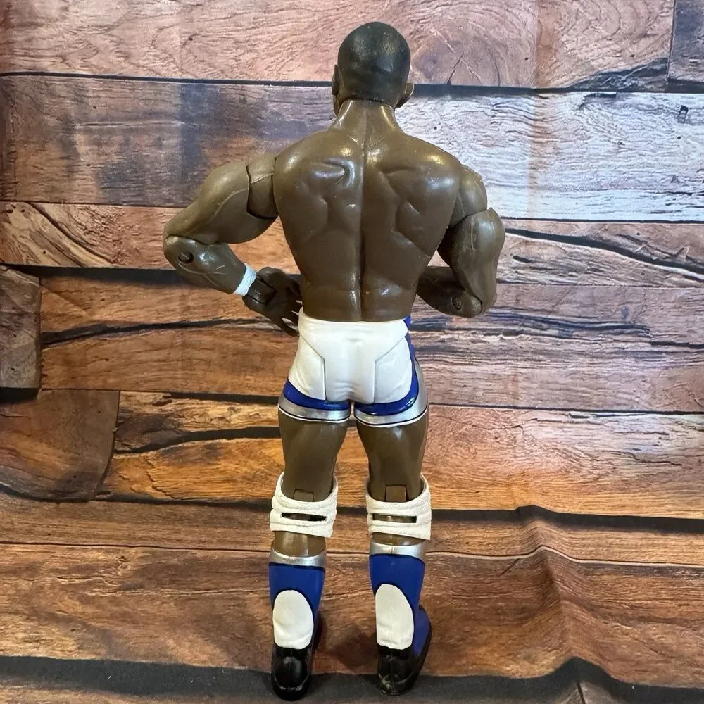 WWE Shelton Benjamin Jakks Pacific 2004 Figure Blue White Trunks Loose Wrestling